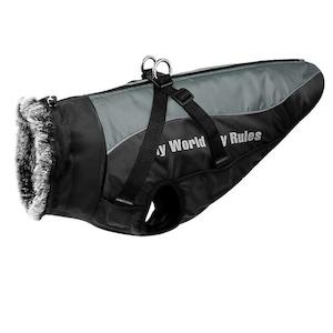 Dog Coats Jackets: Waterproof Winter Thick Dog Coat With Harness