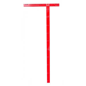 T Square Heavy Duty Aluminium Calibrated Red Two Sizes Plasterx