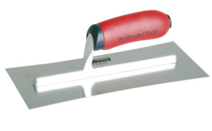 Trowels: Drywall Curved Trowel Stainless Steel Rubber Handle Two Sizes
