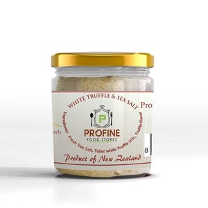 Products: Package of 10 Tuber White Truffle Sea Salt Jars