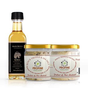 Package of Truffle Oil 100 cc and Truffle Salts