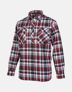 Men: Betacraft Mens Open Front LS Shirt Red