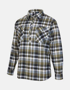 Betacraft Mens Closed Front LS Shirt Olive