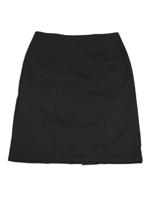 Products: Plain Black Girls Straight Knee Length Skirt with Kick Pleat by Bethells Uniforms run out style - Bethells Uniforms