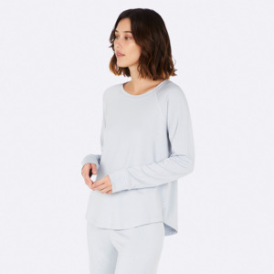 Boody Lounge Wear L: Boody Goodnight Raglan Sleep Top Dove Large