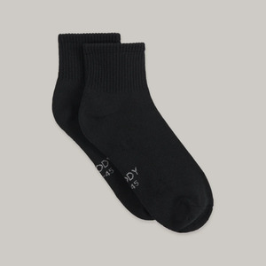 Boody Bamboo Womens Underwear Small: Boody Cushioned Quarter Crew Small Black (34/40)