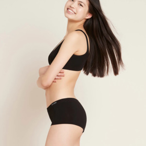 Boody Bamboo Womens Underwear Large: Boody Boyleg Briefs Black Large