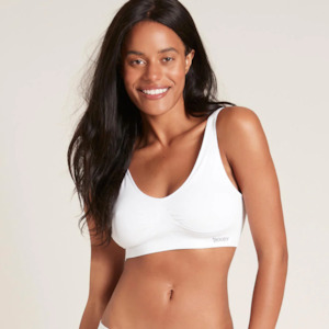 Boody Bamboo Underwear Womens Medium: Boody Padded Shaper Crop Bra White Medium