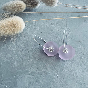 Seaglass Xavier Earrings - Pink