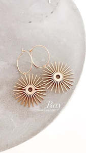 Ray Satin Brass Hoops