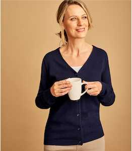 Cashmere Merino V Neck Cardigan