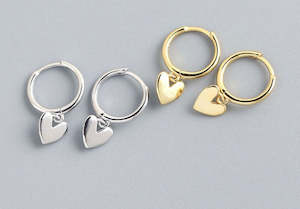 Love Heart Huggie Earrings