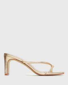 GIGI Square Toe Heeled Mules