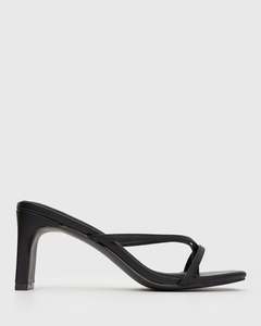 GIGI Square Toe Heeled Mules