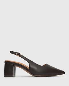 Womens Wider Fit: Wider Fit GUS Block Heel Slingback Pumps