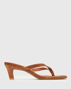 Womens Leather Sandals: ZAP Leather Thong Mule Sandals