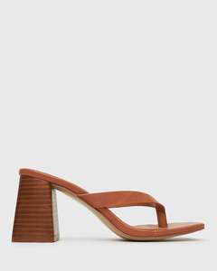 SUNDOWNER Leather Thong Mule Sandals