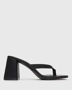 SUNDOWNER Leather Thong Mule Sandals