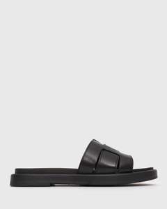 BELLA Leather Flat Slides