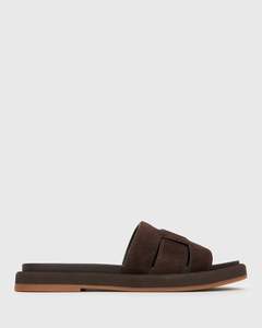 BELLA Suede Leather Flat Slides