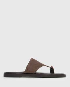 Womens Flat Sandals: DOLPHIN JUNIOR Leather Thong Sandals