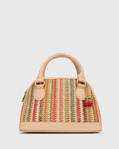 CARMEN Raffia Cherry Handbag