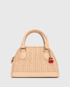 CARMEN Raffia Cherry Handbag