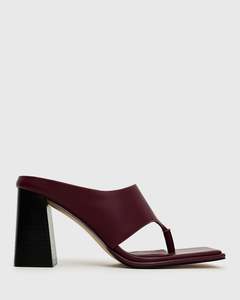 Orderlyemails Recommended: PRE-ORDER ELLIE Leather Thong High Block Heels