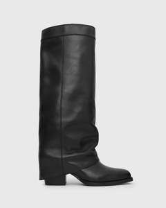 PRE-ORDER WINNIE Leather Cuffed Knee Boots