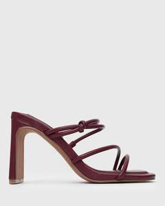 Womens Heeled Sandals: Wider Fit CLEOPATRA High-Heeled Strappy Mules