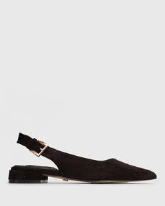 Womens Leather Flats: CHAPS Leather Slingback Pumps