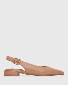 CHAPS Leather Slingback Pumps