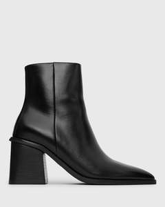 Womens New Arrivals: DANGER Leather Pointed Ankle Boots