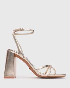 SOLANA Strappy High Block Heel Sandals