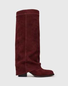 PRE-ORDER WINNIE Leather Cuffed Knee Boots