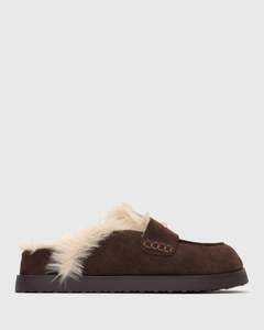 PRE-ORDER TOBY Suede Leather Fur-Lined Mules