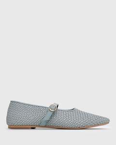 PRE-ORDER GRACIE Leather Woven Ballet Flats