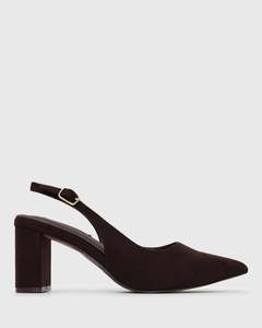 PRE-ORDER FLOUNCE Block Heel Slingback Pumps