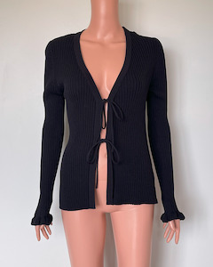 Max Skylar tie front cardi