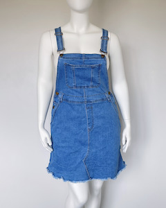 City Chic: City Chic denim overall dress