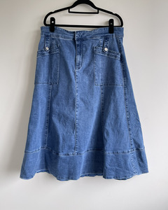 Seed Heritage denim swing pocket skirt