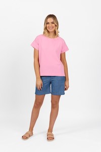 4363 Flamingo Drop Sleeve Top with Stepped Hem - BE U