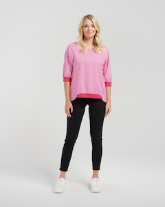S2026A Taylor Top - Pink Check - BE U