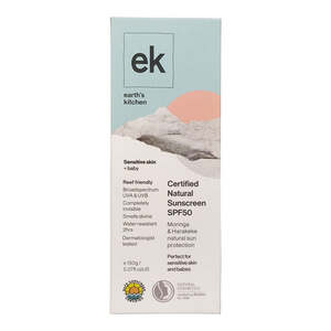 Earth's Kitchen Moringa & Harakeke Sensitive/ Baby Sunscreen SPF50+
