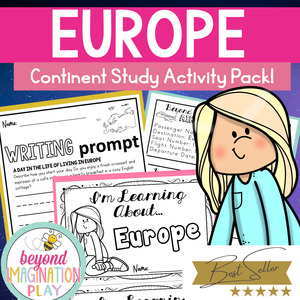 Continent Studies: Europe Continent Study Activity Pack