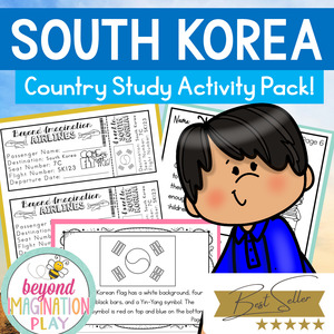 Top 40 Most Bought Loved: South Korea Country Study Activity Pack