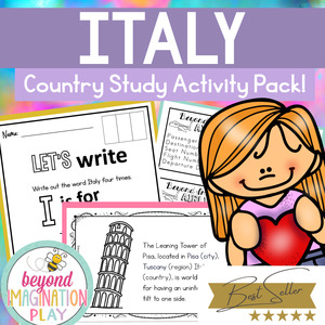 Top 40 Most Bought Loved: Italy Country Study Activity Pack