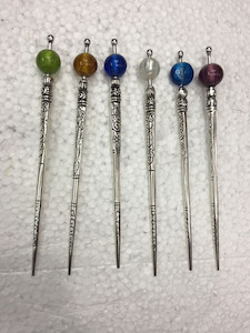 Silver Tone with Glass Bead bgifted