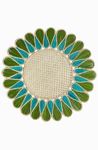 Botanique Collection: Drops Placemat - Olive Aquamarine
