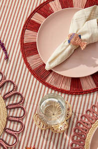 Botanique Collection: Twist Placemat - Burgundy Pink